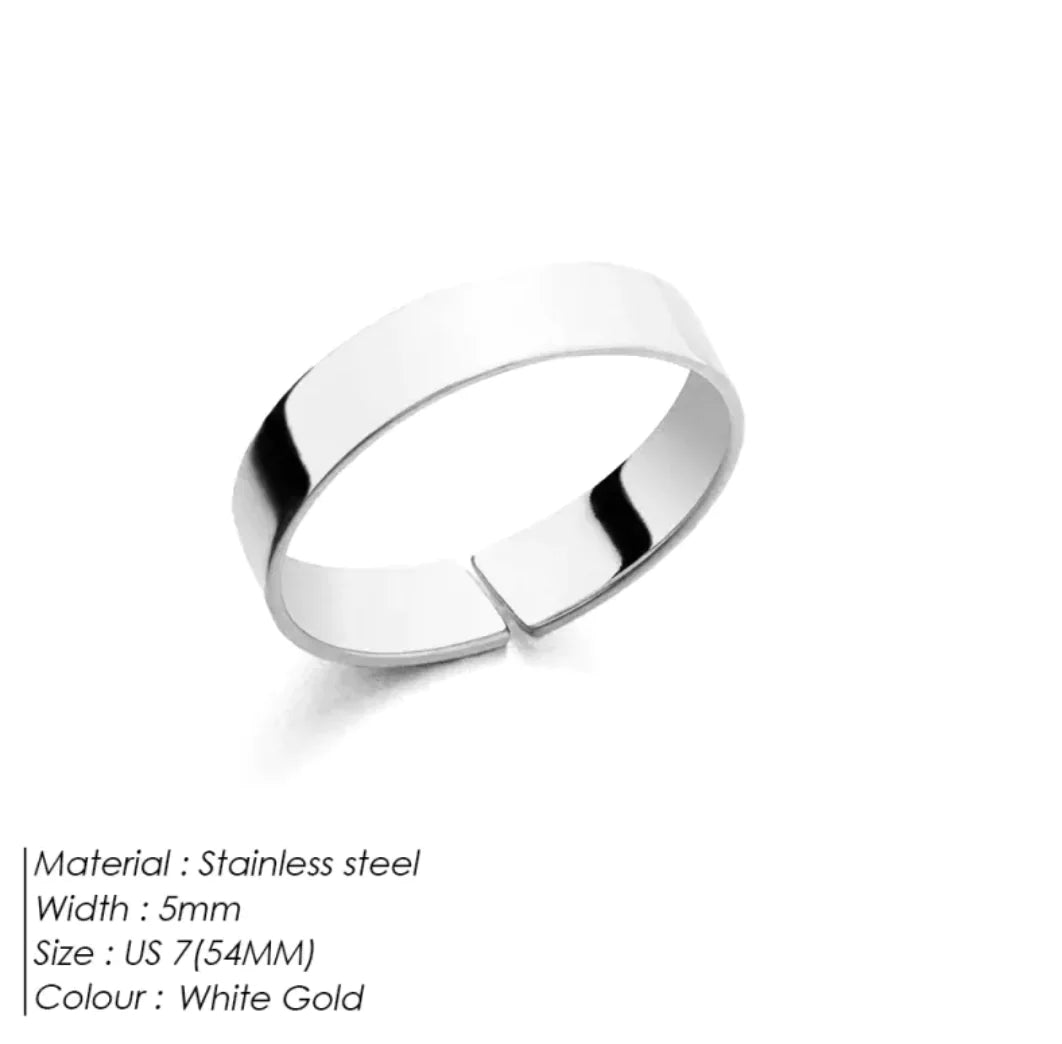 Adjustable Titanium Steel Ring