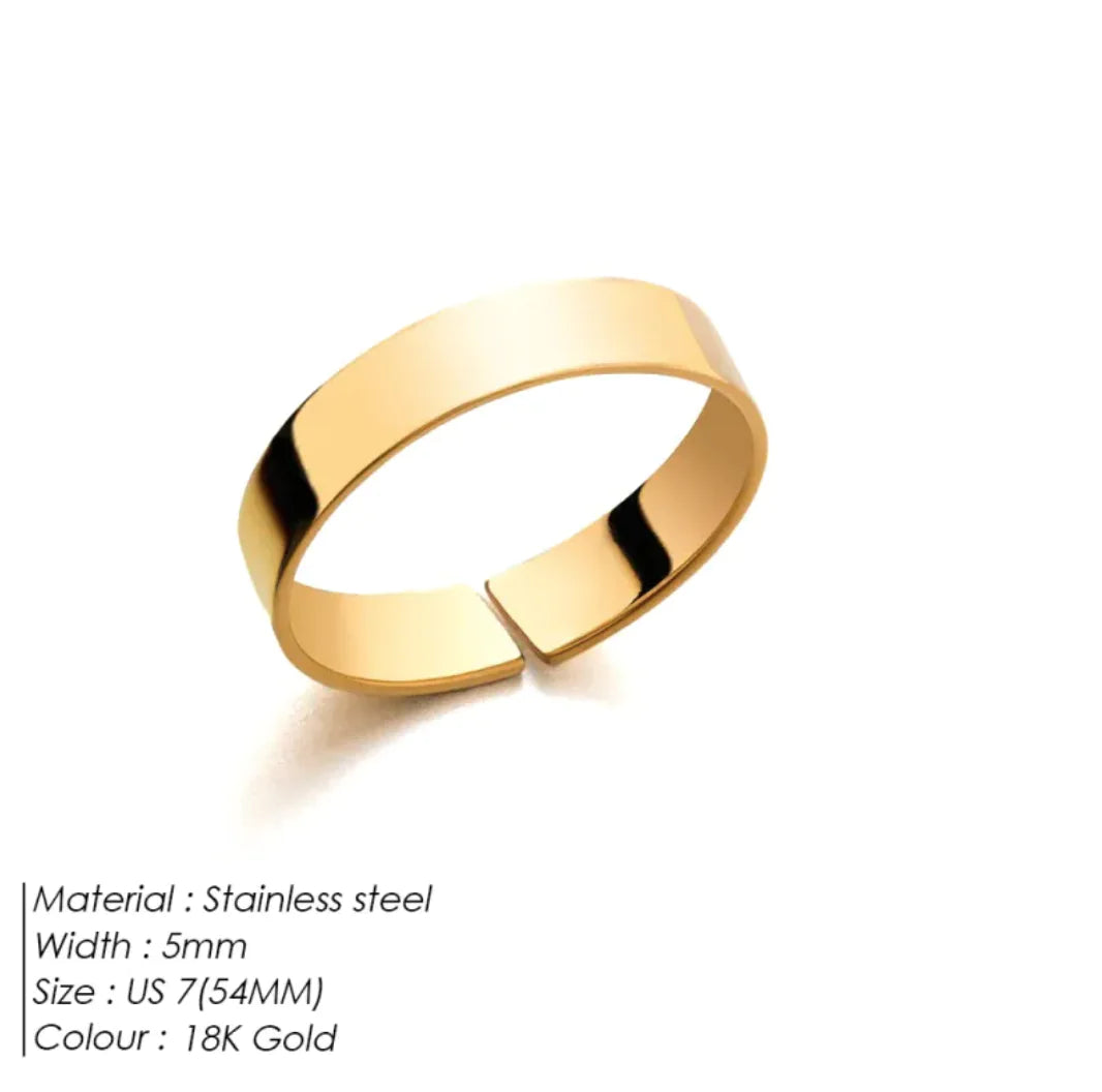 Adjustable Titanium Steel Ring