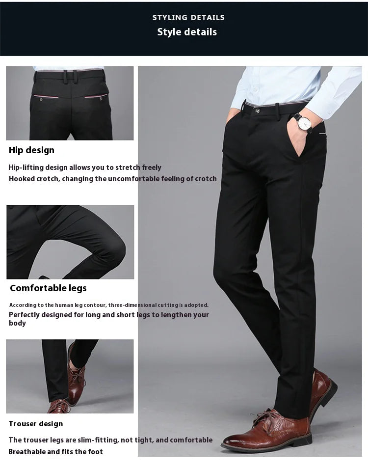 Elastic Suit Pants