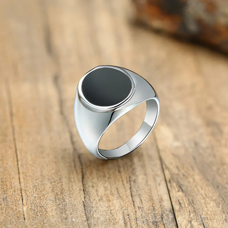 Stainless Steel Square Signet Ring