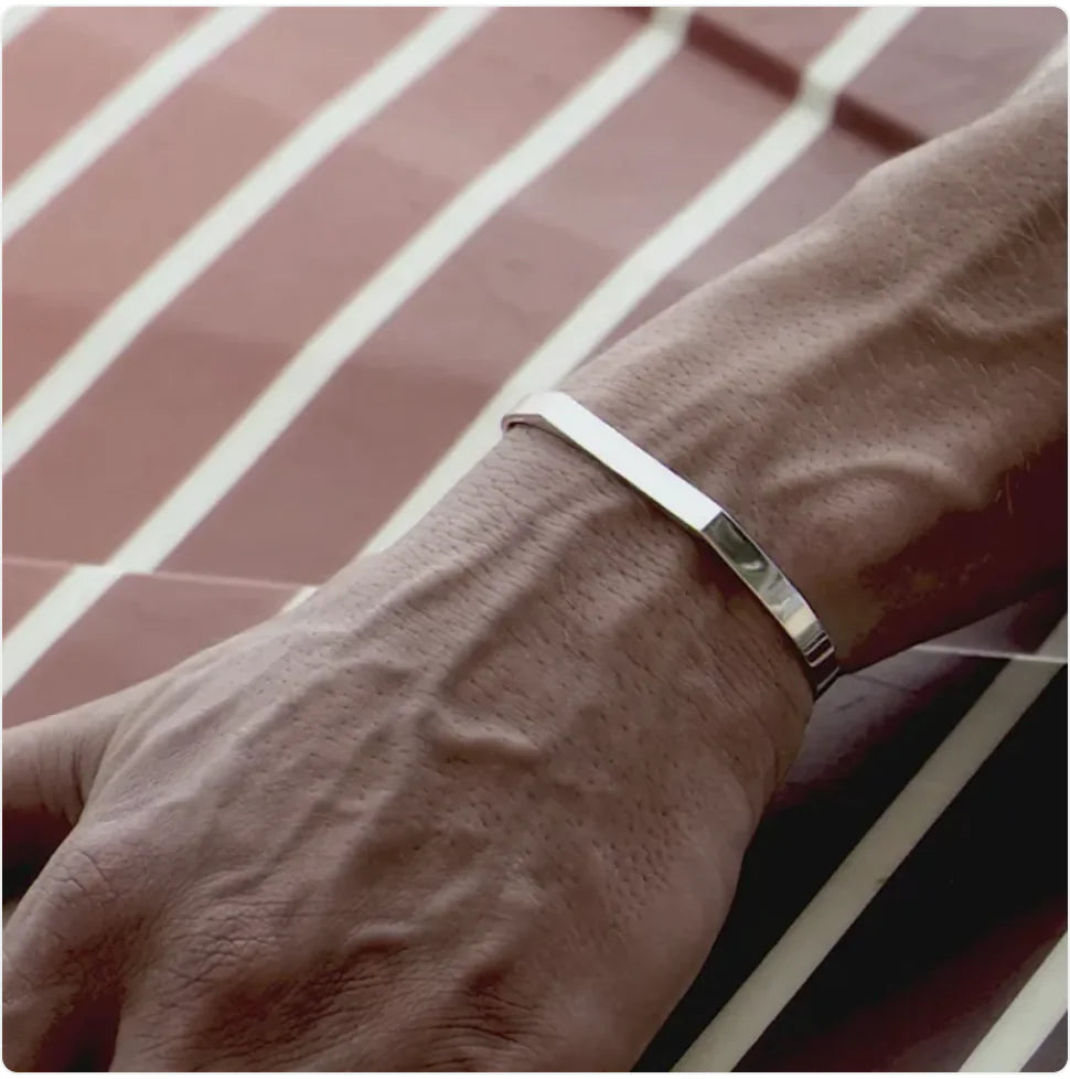 Men's Minimalist Geometric Stainless Steel Bracelet