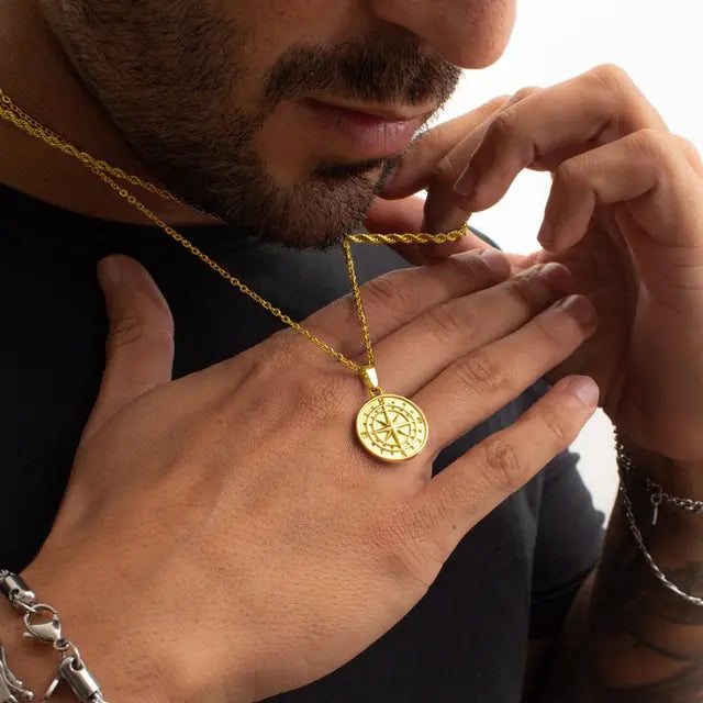 Vnox Layered Necklaces for Men