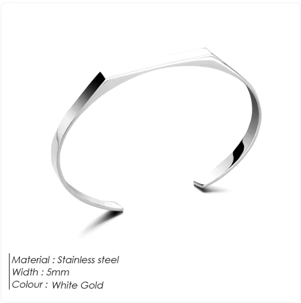 Men's Minimalist Geometric Stainless Steel Bracelet