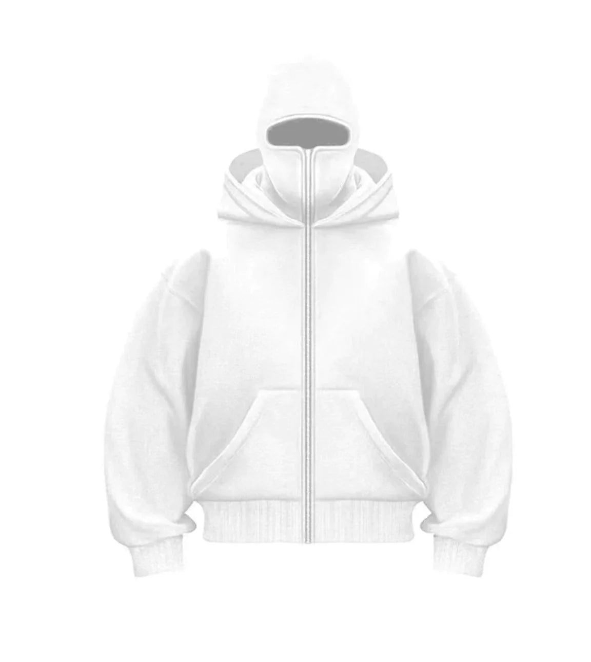 Barrack Hooded Face Mask Zipper Sweatshirt